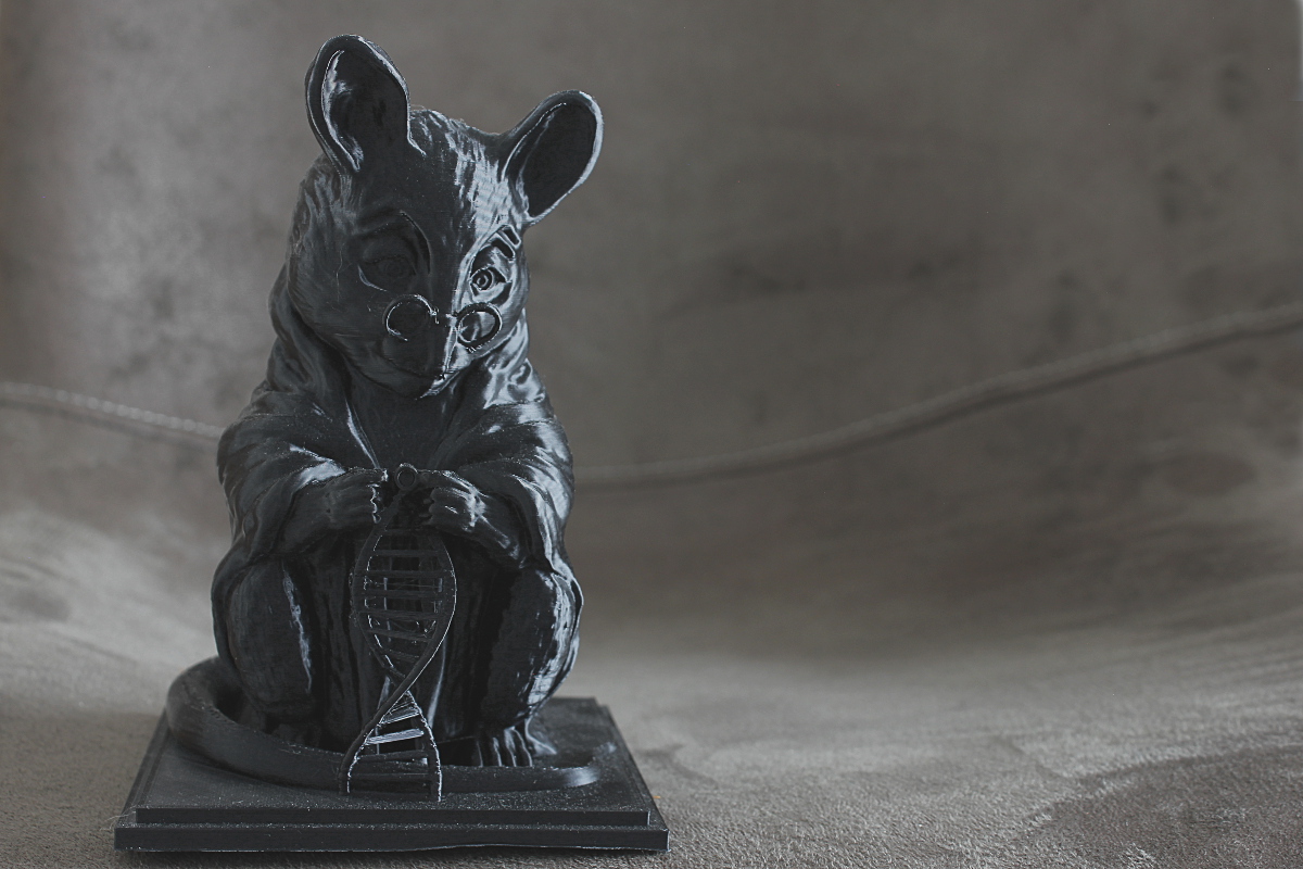3D Printed copy of 'Monument to the laboratory mouse', a statue to commemorate mice that died for Genetics Research