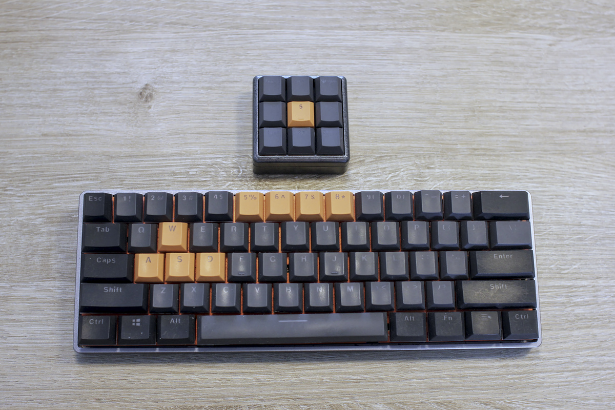 Side by side comparison with my keyboard