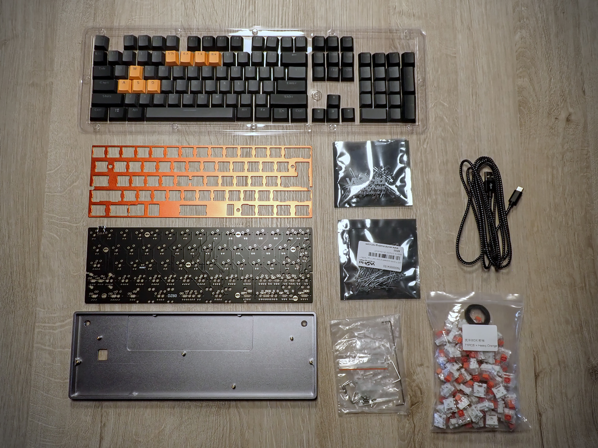 The parts I selected for my mechanical keyboard build