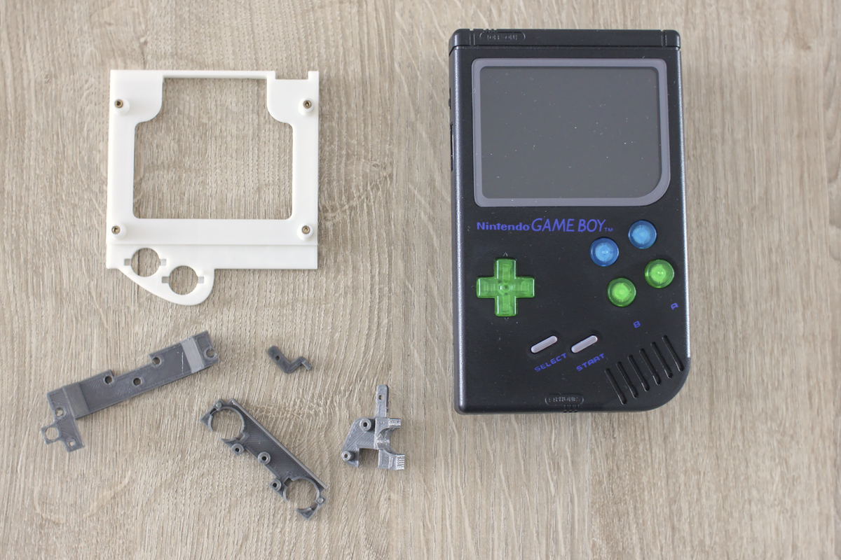 GameBoy Zero with 3D printed parts required next to it